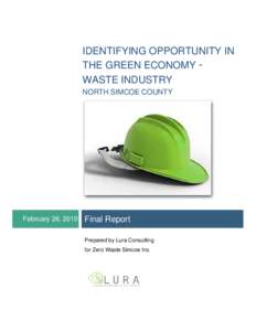 Opportunities in the Green Economy - Waste Industry