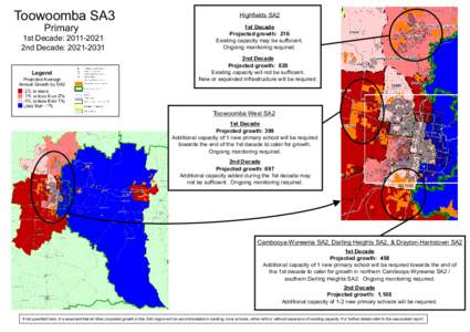 School Infrastructure Demand Maps (SA3): Brisbane Inner - East