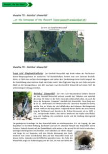 Geopark „Erz der Alpen“  Geosite 15: Gainfeld Wasserfall …on the homepage of the Geopark (www.geopark-erzderalpen.at) Geosite 15) Gainfeld Wasserfall