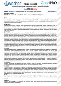 Návod k použití antistatický ochranný oděv proti tepelným rizikům a chemickým kapalinám GoodPRO SF1 Oskar Výrobce: VOCHOC, s.r.o., Domažlická 216/38, Plzeň, Česká republika