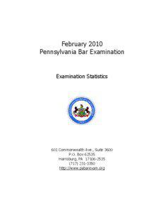 February 2010 PA Bar Examination Statistics