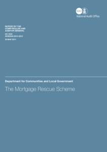 NAO VFM report (HC): The Mortgage Rescue Scheme (Exec Summary)