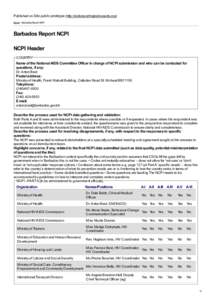 Published on Site public prototype (http://aidsreportingtool.unaids.org) Home > Barbados Report NCPI Barbados Report NCPI NCPI Header COUNTRY