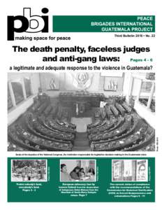 Third Bulletin 2010 • No. 22  The death penalty, faceless judges and anti-gang laws: Pages