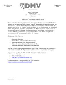 MC[removed]Motor Carrier Trading Partner Agreement