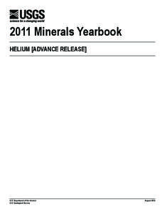 2011 Minerals Yearbook HELIUM [ADVANCE RELEASE]