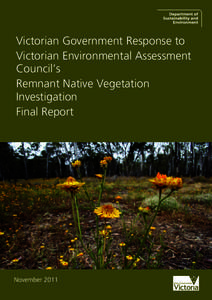Victorian Government Response to Victorian Environmental Assessment Council’s Remnant Native Vegetation Investigation Final Report