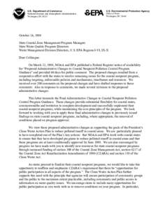 U.S. Department of Commerce National Oceanic and Atmospheric Administration Washington, DC[removed]U.S. Environmental Protection Agency Office of Water