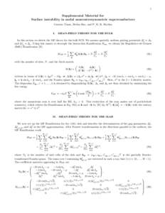 1  Supplemental Material for Surface instability in nodal noncentrosymmetric superconductors Carsten Timm, Stefan Rex, and P. M. R. Brydon I.