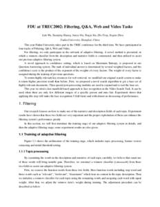 Natural language processing / Information / Computational linguistics / Precision and recall / Question answering / Open domain question answering / Winnow / Relevance / Statistical classification / Information science / Information retrieval / Science