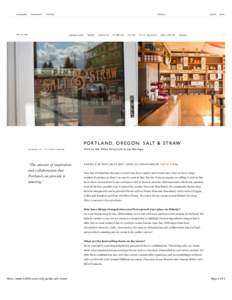 Portland, Oregon: Salt & Straw Kinfolk  FAC EBOOK INSTAGRAM