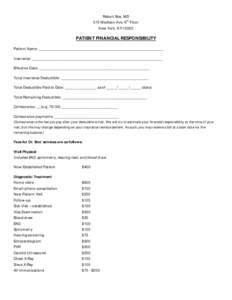 Robert Bos, MD 515 Madison Ave, 6th Floor New York, NYPATIENT FINANCIAL RESPONSIBILITY Patient Name: ____________________________________________________________