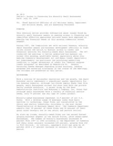 AL 98-9 Subject: Access to Financing for Minority Small Businesses Date: July 15, 1998 TO:  Chief Executive Officers of all National Banks, Department