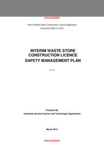 Microsoft Word - IWS-C-LA-D2 Interim Waste Store - Construction Safety Management Plan_Final.doc