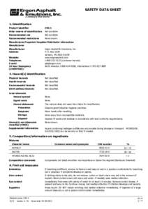 SAFETY DATA SHEET  1. Identification Product identifier  CRS-1