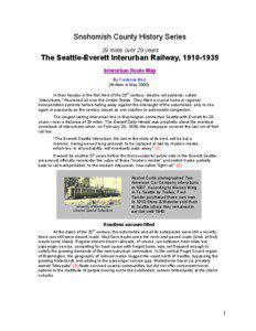 Snohomish County History Series 29 miles over 29 years