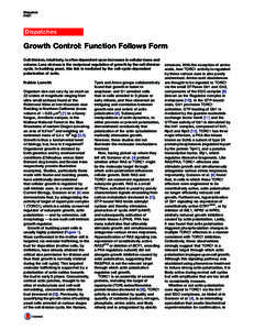 Dispatch R607 Dispatches  Growth Control: Function Follows Form