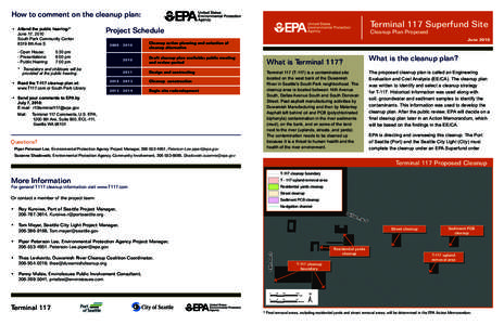 Terminal 117 Superfund Site Fact Sheet - Engineering Evaluation and Cost Analysis