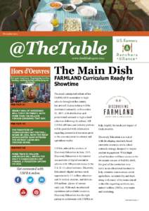 November 2015  @TheTable www.fooddialogues.com  Hors d’Oeuvres