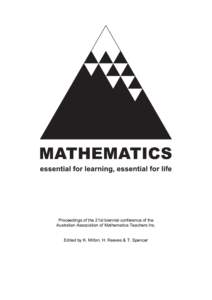 Mathematics: Essential for Learning, Essential for Life