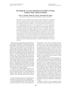 Journal of Clinical Child Psychology 2001, Vol. 30, No. 1, 253–261 Copyright © 2001 by Lawrence Erlbaum Associates, Inc.