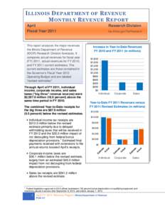 April FY 2011 Revenue Report