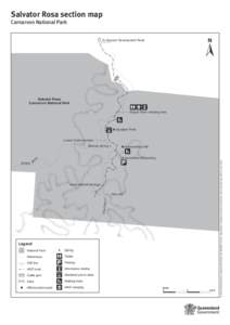 Salvator Rosa section map Carnarvon National Park To Dawson Development Road Salvator Rosa Carnarvon National Park