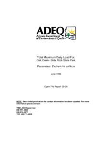 Microsoft Word - Oak Creek TMDL Final complete.doc