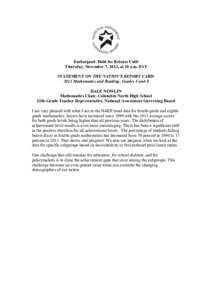 Socioeconomics / Education reform / Standards-based education / National Assessment of Educational Progress / No Child Left Behind Act / Education / Achievement gap in the United States / Affirmative action in the United States