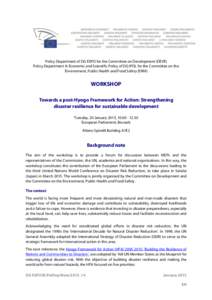 Emergency management / Humanitarian aid / Development / Disaster risk reduction / International Decade for Natural Disaster Reduction / Disaster / ECHO / Social vulnerability / Psychological resilience / Public safety / Management / Disaster preparedness