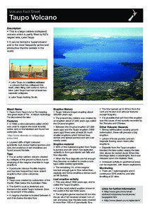 Volcano Fact Sheet  Taupo Volcano