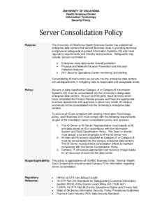 Microsoft Word - Server Consolidation Policy
