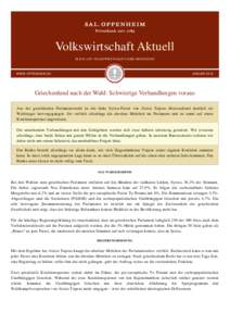 Volkswirtschaft Aktuell BLICK AUF VOLKSWIRTSCHAFTLICHE EREIGNISSE WWW.OPPENHEIM.DE  JANUAR 2015