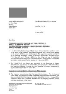 Planning permission / Town and Country Planning Act / Green belt / Material consideration / Development control in the United Kingdom / Town and country planning in the United Kingdom / Government of the United Kingdom / United Kingdom