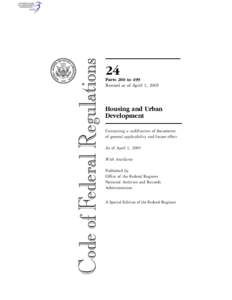24 Parts 200 to 499 Revised as of April 1, 2005  Housing and Urban