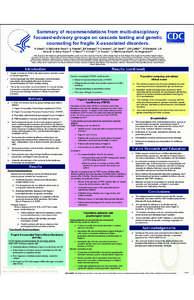 Medical genetics / Autism / Neurological disorders / Syndromes / FMR1 / Genes / Fragile X syndrome / Premature ovarian failure / Fragile X-associated tremor/ataxia syndrome / Health / Medicine / Genetics