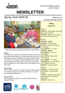 Box CE VC Primary School[removed]NEWSLETTER Spring Term[removed]