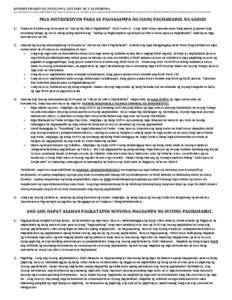 KOMISYONADO NG PAGGAWA, ESTADO NG CALIFORNIA KAGAWARAN NG PANG-INDUSTRIYANG MGA KAUGNAYAN – DIVISION OF LABOR STANDARDS ENFORCEMENT O SANGAY NG PAGPAPATUPAD NG MGA PAMANTAYAN SA PAGGAWA MGA INSTRUKSIYON PARA SA PAGSASA