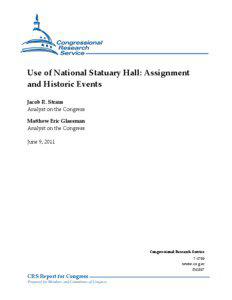 Use of National Statuary Hall: Assignment and Historic Events