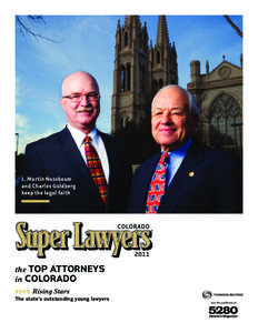L. Martin Nussbaum and Charles Goldberg keep the legal faith the top attorneys in Colorado