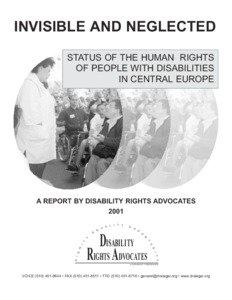 INVISIBLE AND NEGLECTED STATUS OF THE HUMAN RIGHTS OF PEOPLE WITH DISABILITIES
