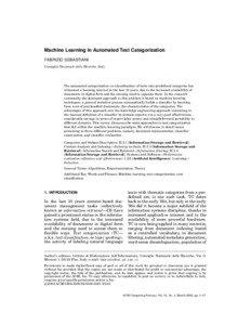 Natural language processing / Machine learning / Information retrieval / Statistical classification / Document classification / Precision and recall / Classifier / Binary classification / Search engine indexing / Information science / Science / Statistics