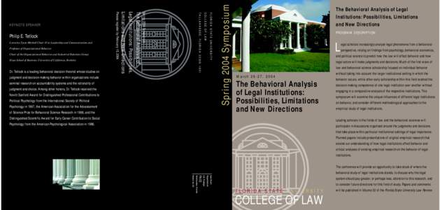 J. B. Ruhl / Education in the United States / Year of birth missing / Florida State University College of Law / Mark Seidenfeld