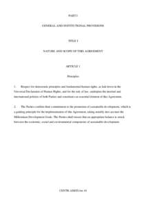 PART I  GENERAL AND INSTITUTIONAL PROVISIONS TITLE I