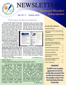 NEWSLETTER  National Weather Association March 2010 Emerging Technologies  .  .  .  .  .  .  .  .  .  .  .  .