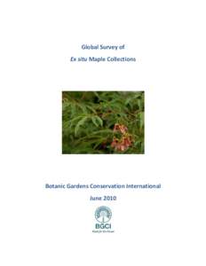 Microsoft Word - DRAFT Global Survey of Ex situ Maple Collections