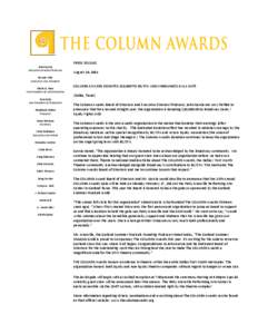 Microsoft Word - Column Press Release-1.doc