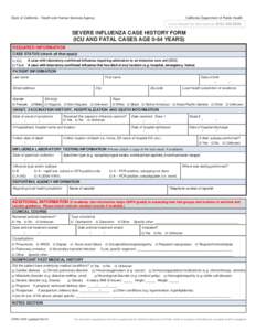 Acute Ferbrile Respiratory Illness and/or Acute Infectious Pneumonia Community-Based Settings Outbreak Report Form