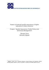 Impact of external quality assurance of higher education in Ibero-America: