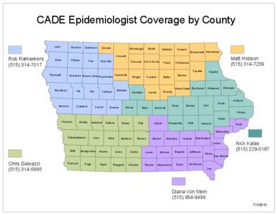 CADE Epidemiologist Coverage by County Lyon Rob Ramaekers[removed]